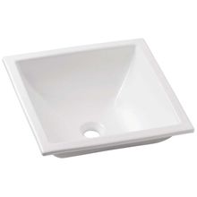 Cuba para banheiro de sobrepor quadrada Basic Q3 41x41cm branca Celite