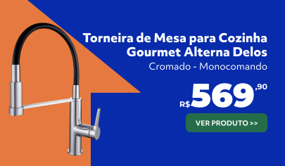 Monocomando para Cozinha Delos Bica Móvel Gourmet Alterna Tumelero